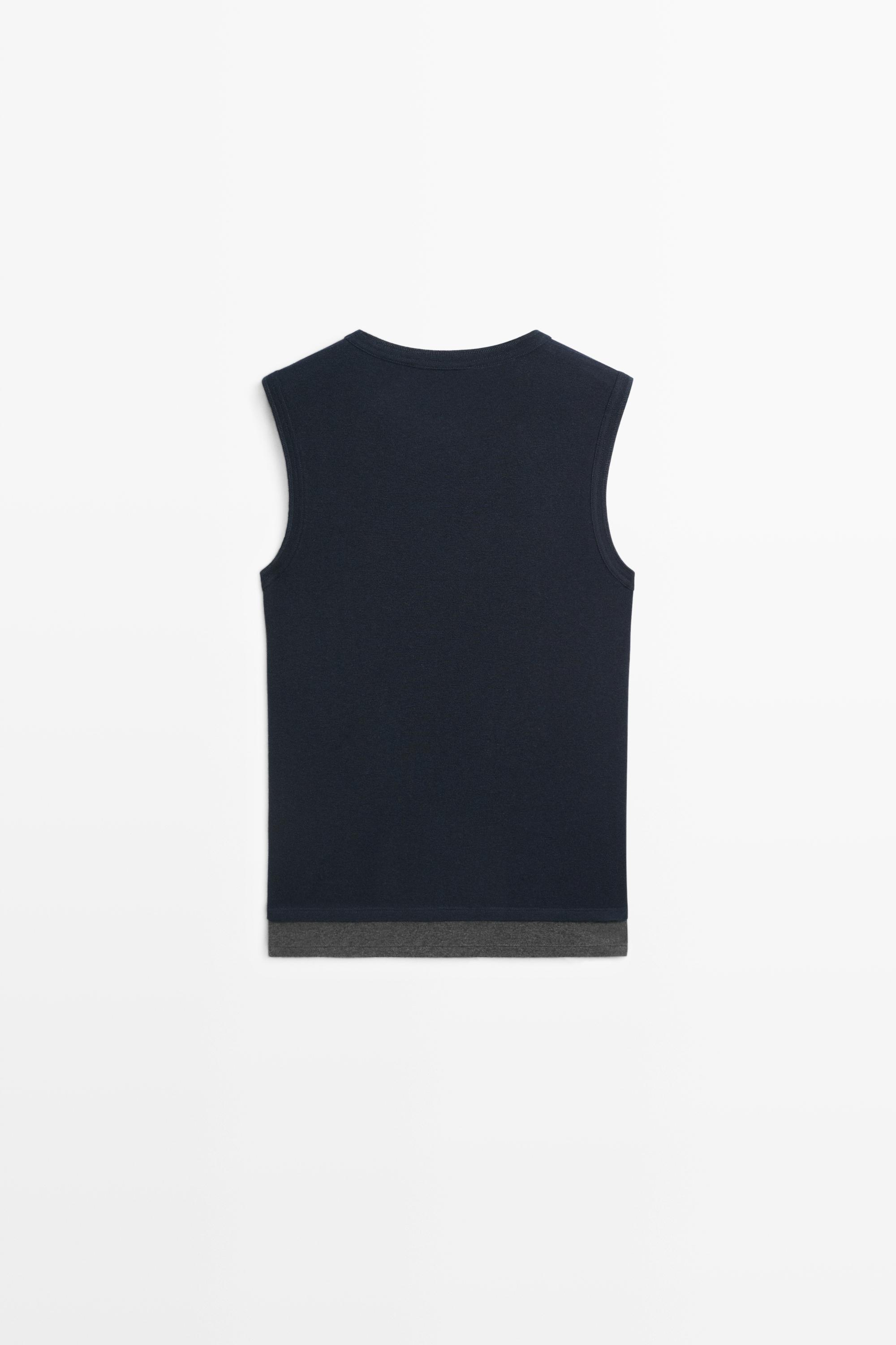 T-shirt en laine à double finition
